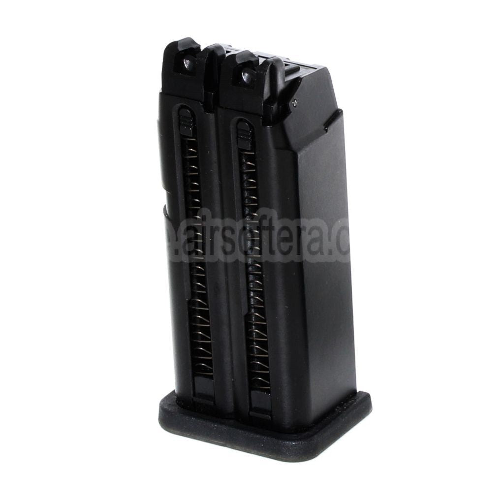 WE (WE-TECH) 40rd Gas Magazin Geeignet für WE G19 Doppellauf Serie GBB Pistolen Airsoft Schwarz