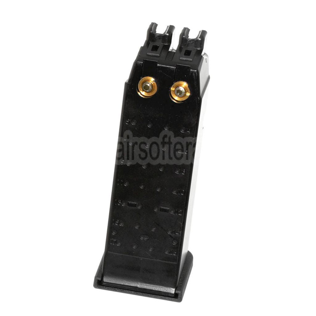 WE (WE-TECH) 48rd Gas Magazin Geeignet für WE G17 G18C G19 G34 Doppellauf Serie GBB Pistolen Airsoft Schwarz