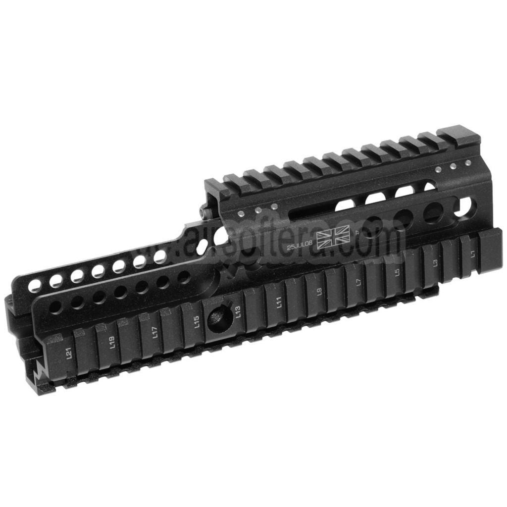 WE (WE-TECH) 227mm CNC Aluminum Daniel Defense Lizenziert ISGK Madbull RIS RAS Handschutz Schienen System Geeignet für WE L85 GBB Gewehre Airsoft Schwarz