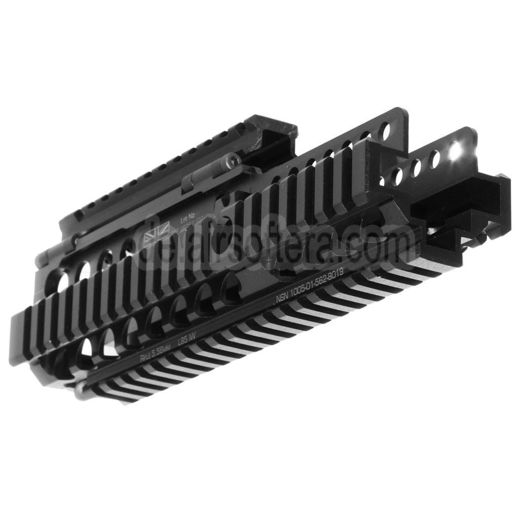 WE (WE-TECH) 227mm CNC Aluminum Daniel Defense Lizenziert ISGK Madbull RIS RAS Handschutz Schienen System Geeignet für WE L85 GBB Gewehre Airsoft Schwarz