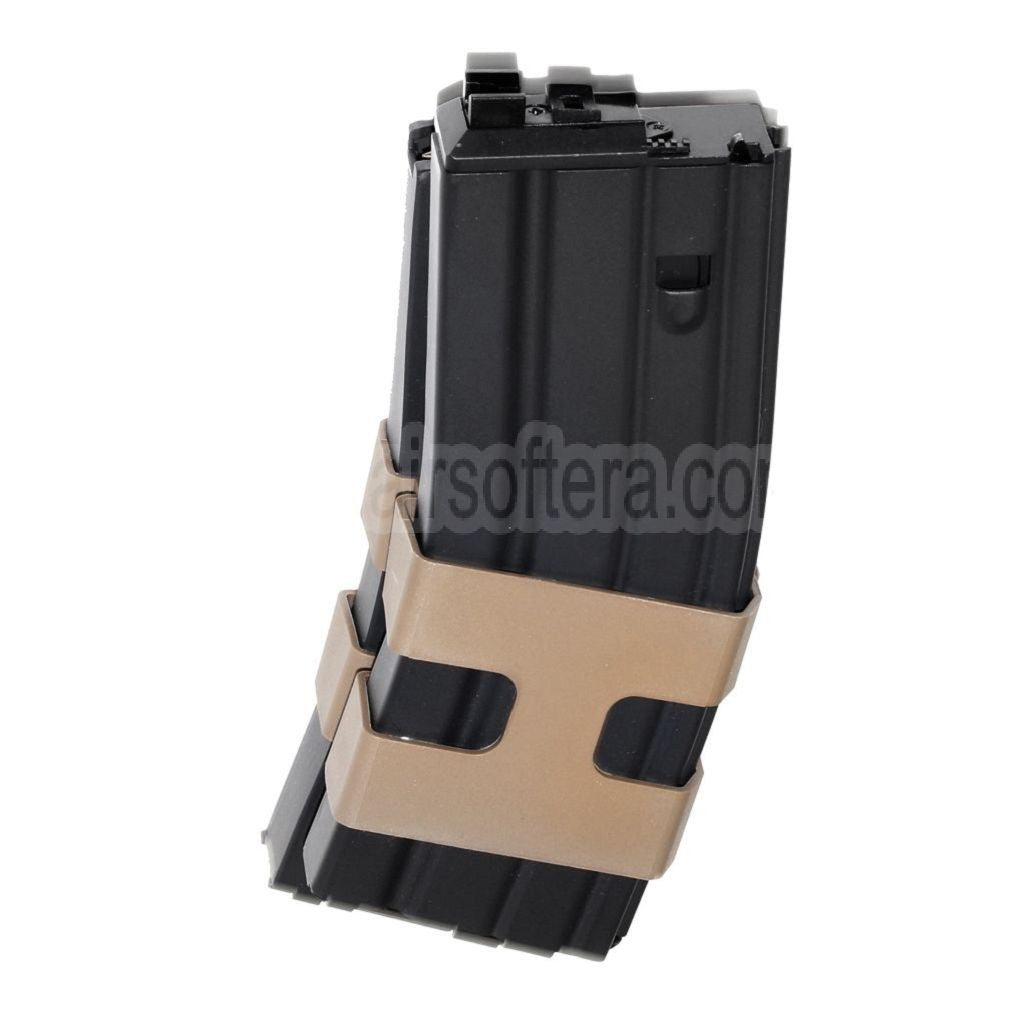 WE (WE-TECH) 80rd Gas Doppelt Magazin Geeignet für WE Open Bolt Type L85 / SCAR-L / R5C / T65 / HK416 / AR M4 M16 GBB Gewehre Airsoft Schwarz