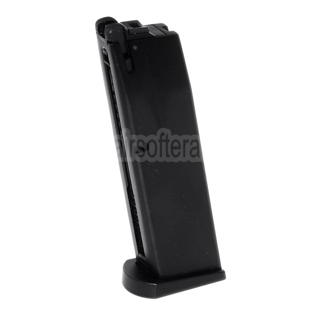 WE (WE-TECH) 26rd Co2 Magazin Geeignet für AW MB Serie / KJW / Tokyo Marui / WE 902 M9 M92 GBB Pistolen Airsoft Schwarz