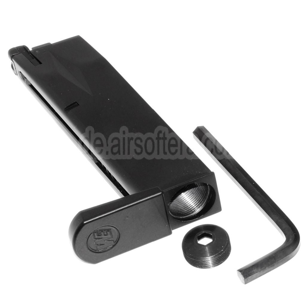 WE (WE-TECH) 26rd Co2 Magazin Geeignet für AW MB Serie / KJW / Tokyo Marui / WE 902 M9 M92 GBB Pistolen Airsoft Schwarz