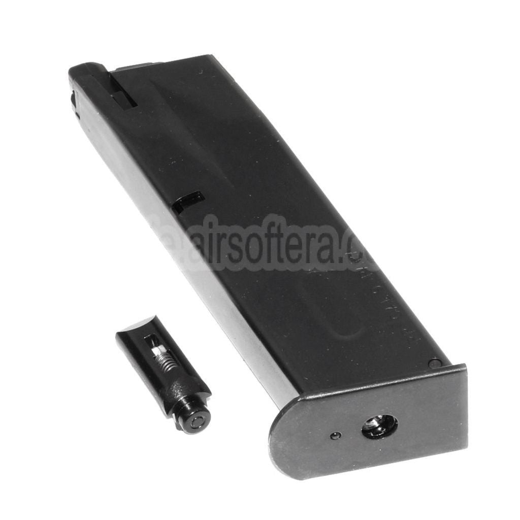 WE (WE-TECH) 26rd Gas Magazin Stahlgehäuse Geeignet für AW MB Serie / KJW / Tokyo Marui / WE 902 M9 M92 GBB Pistolen Airsoft Schwarz