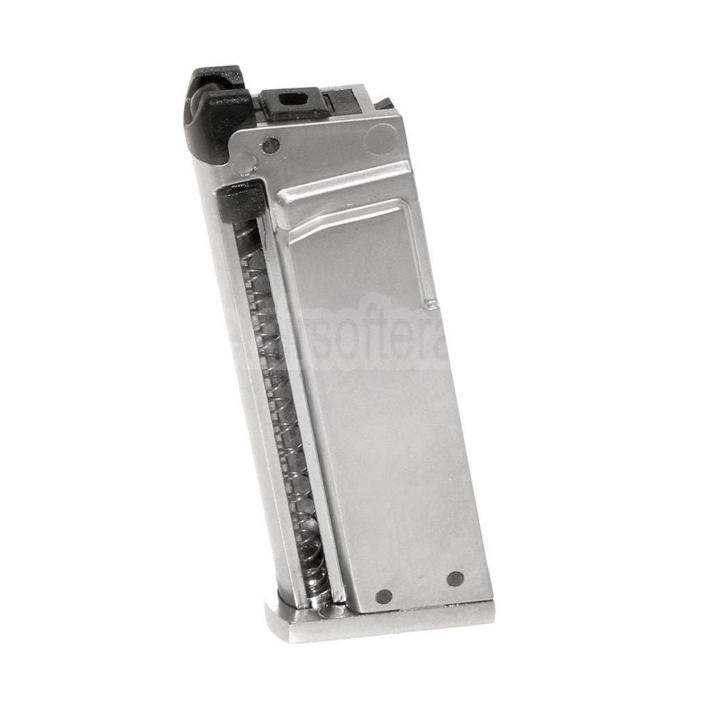 Cybergun 7rd Gas Magazin Geeignet für WE CT25 COLT JUNIOR .25 Mighty Mouse GBB Pistolen Airsoft Silber
