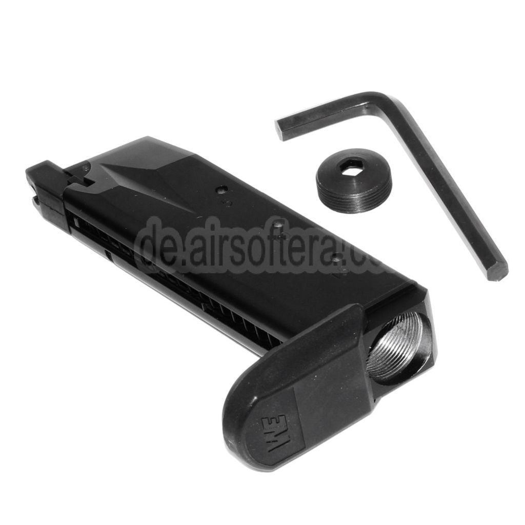 WE (WE-TECH) 23rd Co2 Magazin Geeignet für STANDARD und COMPACT P99 Serie GBB Pistolen Airsoft Schwarz