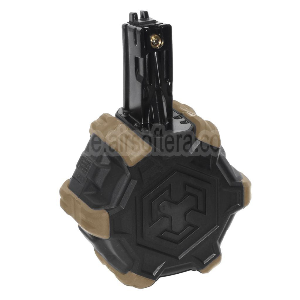Armorer Works AW Custom 350rd Gas Adaptive Trommelmagazin Geeignet für WE (WE-TECH) AP APACHE MP5 Serie GBB Gewehre Airsoft