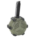 WE (WE-TECH) 350rd Gas Trommelmagazin Geeignet für G17 G18C G-Serie GBB Pistolen Airsoft