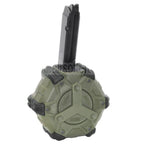 WE (WE-TECH) 350rd Gas Trommelmagazin Geeignet für G17 G18C G-Serie GBB Pistolen Airsoft