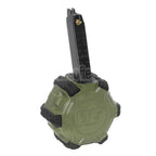 WE (WE-TECH) 350rd Gas Trommelmagazin Geeignet für G17 G18C G-Serie GBB Pistolen Airsoft