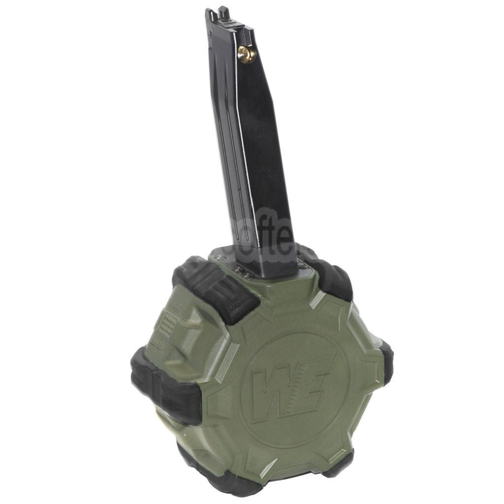 WE (WE-TECH) 350rd Gas Trommelmagazin Geeignet für Hi-Capa GBB Pistolen Airsoft