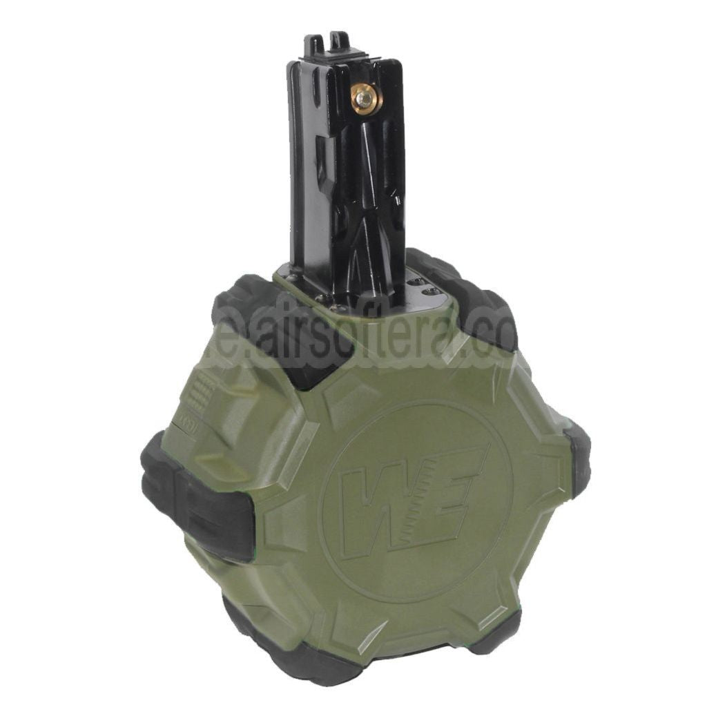 WE (WE-TECH) 350rd Gas Trommelmagazin Geeignet für WE (WE-TECH) AP APACHE MP5 Serie GBB Gewehre Airsoft