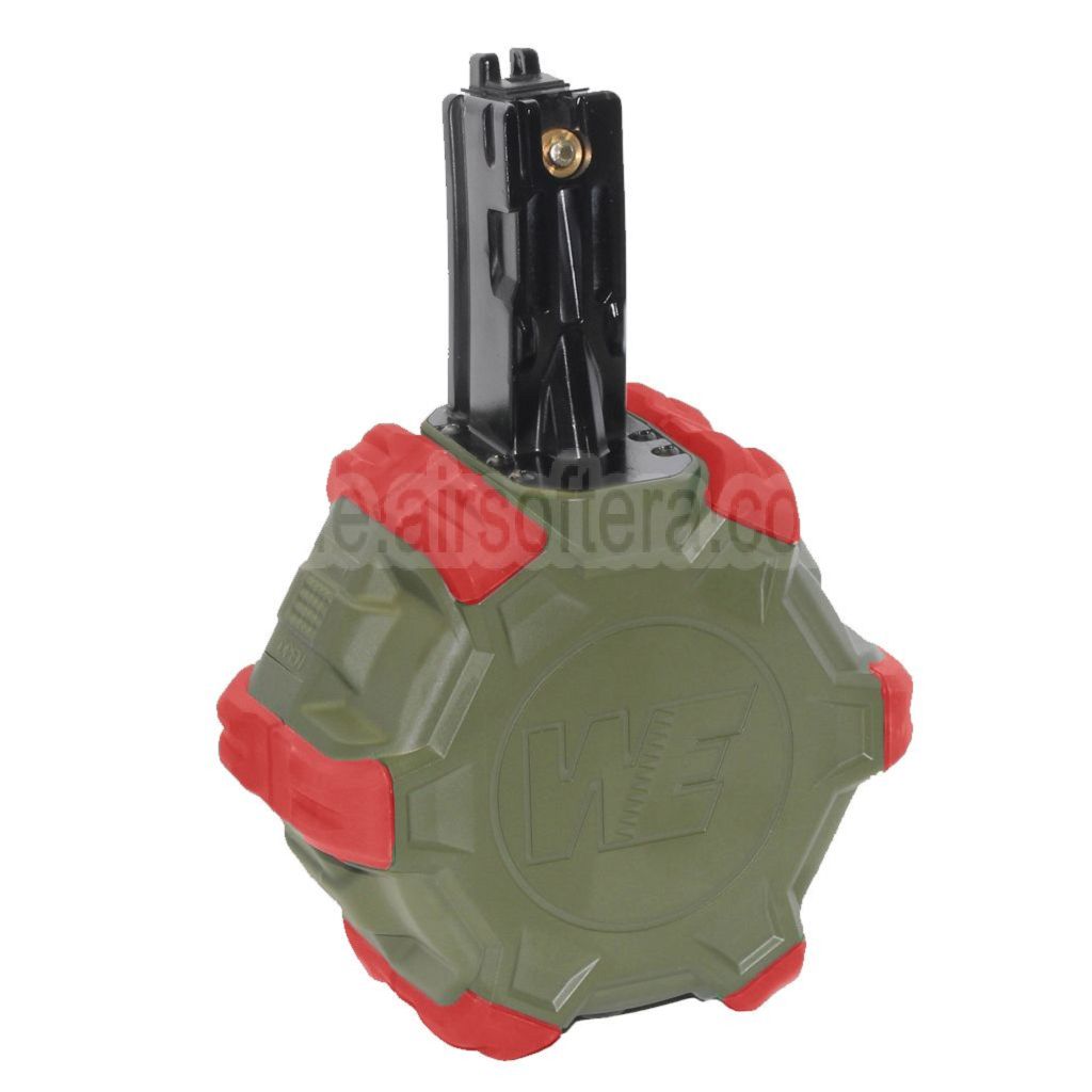 WE (WE-TECH) 350rd Gas Trommelmagazin Geeignet für WE (WE-TECH) AP APACHE MP5 Serie GBB Gewehre Airsoft