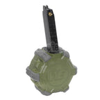 WE (WE-TECH) 350rd Gas Trommelmagazin Geeignet für G17 G18C G-Serie GBB Pistolen Airsoft