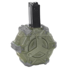 WE (WE-TECH) 350rd Gas Trommelmagazin Geeignet für WE (WE-TECH) AP APACHE MP5 Serie GBB Gewehre Airsoft