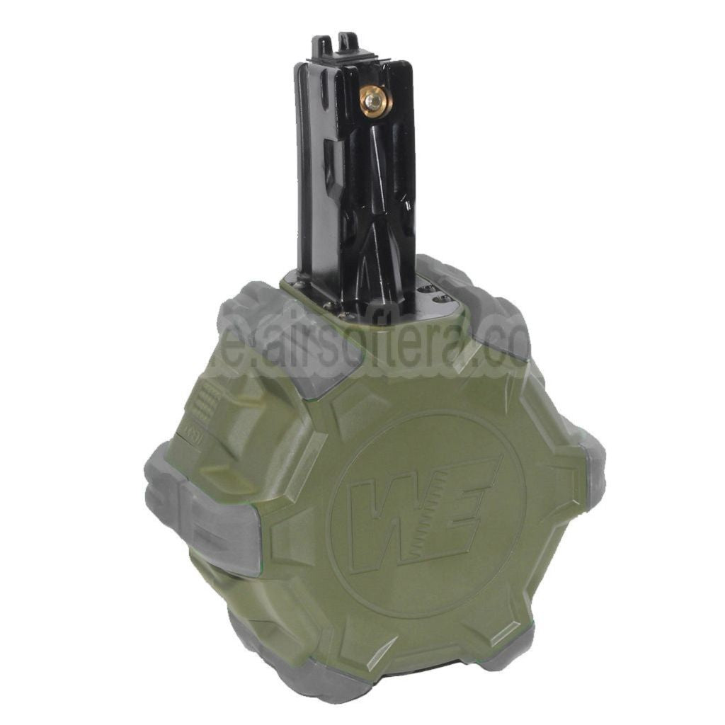 WE (WE-TECH) 350rd Gas Trommelmagazin Geeignet für WE (WE-TECH) AP APACHE MP5 Serie GBB Gewehre Airsoft