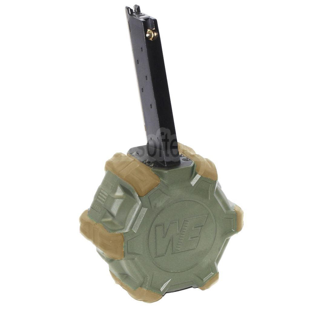 WE (WE-TECH) 350rd Gas Trommelmagazin Geeignet für EMG SAI Red / AW NE Serie / WE Single Stack 1911 GBB Pistolen Airsoft