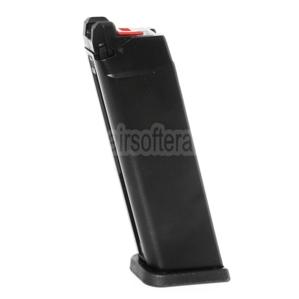 WE (WE-TECH) 26rd Galaxy Gas Magazin Geeignet für WE MOS Optic Ready Slide Version EMG SAI BLU AW VX7 VX9 G17 G19 Serie GBB Pistolen Airsoft Schwarz