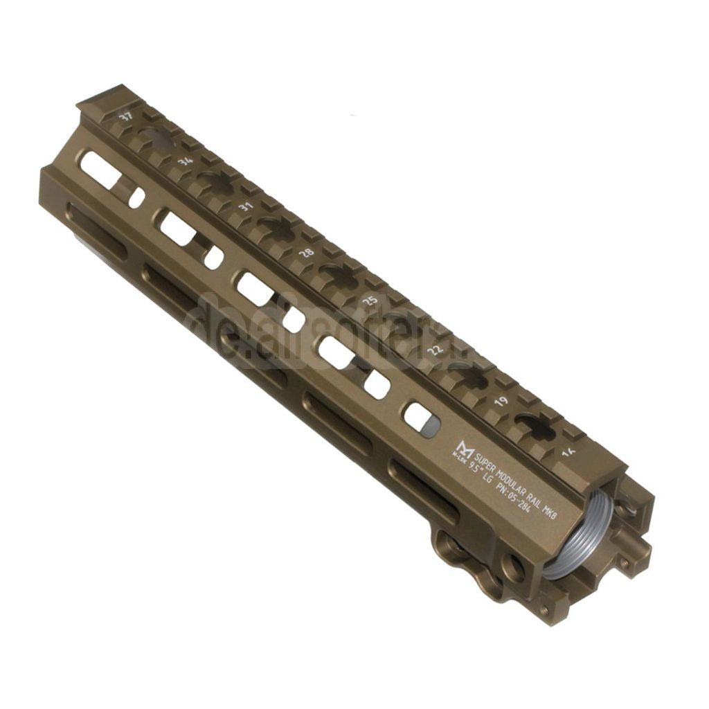 5KU 9.5 Zoll MK8 M-LOK Handschutz Schienen System Geeignet für Tokyo Marui AEG GBB MWS M4 Gewehre Airsoft