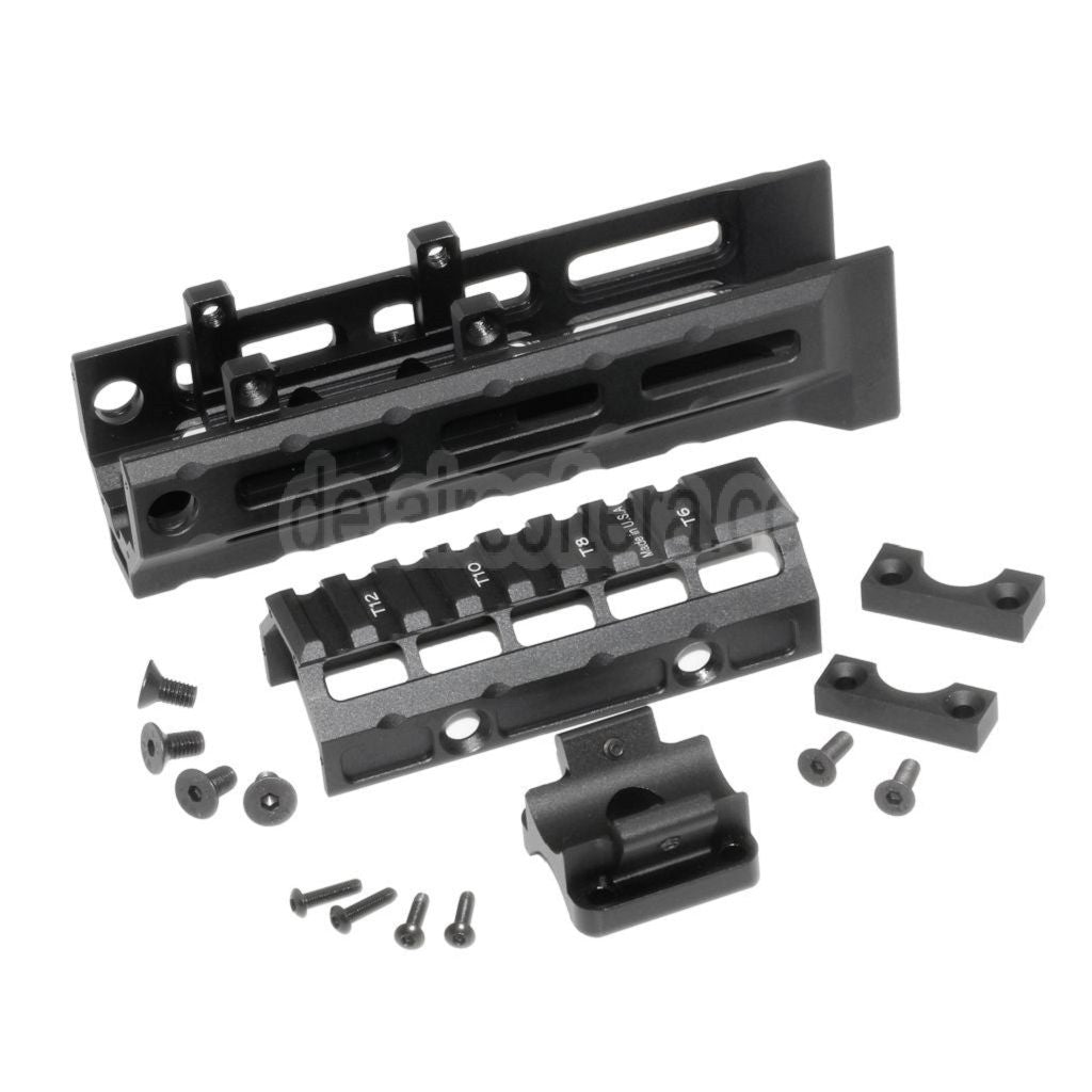 5KU 153mm M-LOK Universal Handschutz Kit Schienen System Geeignet für LCT GHK CYMA D-BOYS E&L AK47 AK74 Serie Gewehre Airsoft Schwarz