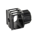 5KU CNC Aluminium LAF-24 Stil Mündungsbremse Mündungsfeuerdämpfer Geeignet für +24mm CW Clockwise Thread Barrel Gewehre Airsoft Schwarz