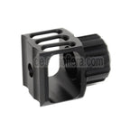 5KU CNC Aluminium LAF-24 Stil Mündungsbremse Mündungsfeuerdämpfer Geeignet für +24mm CW Clockwise Thread Barrel Gewehre Airsoft Schwarz