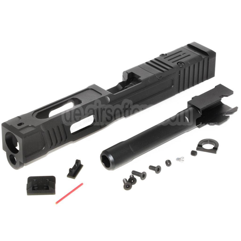 5KU CNC MK2 RMR Cut Laufschlitten Set Geeignet für Tokyo Marui G17 Serie GBB Pistolen Airsoft Schwarz