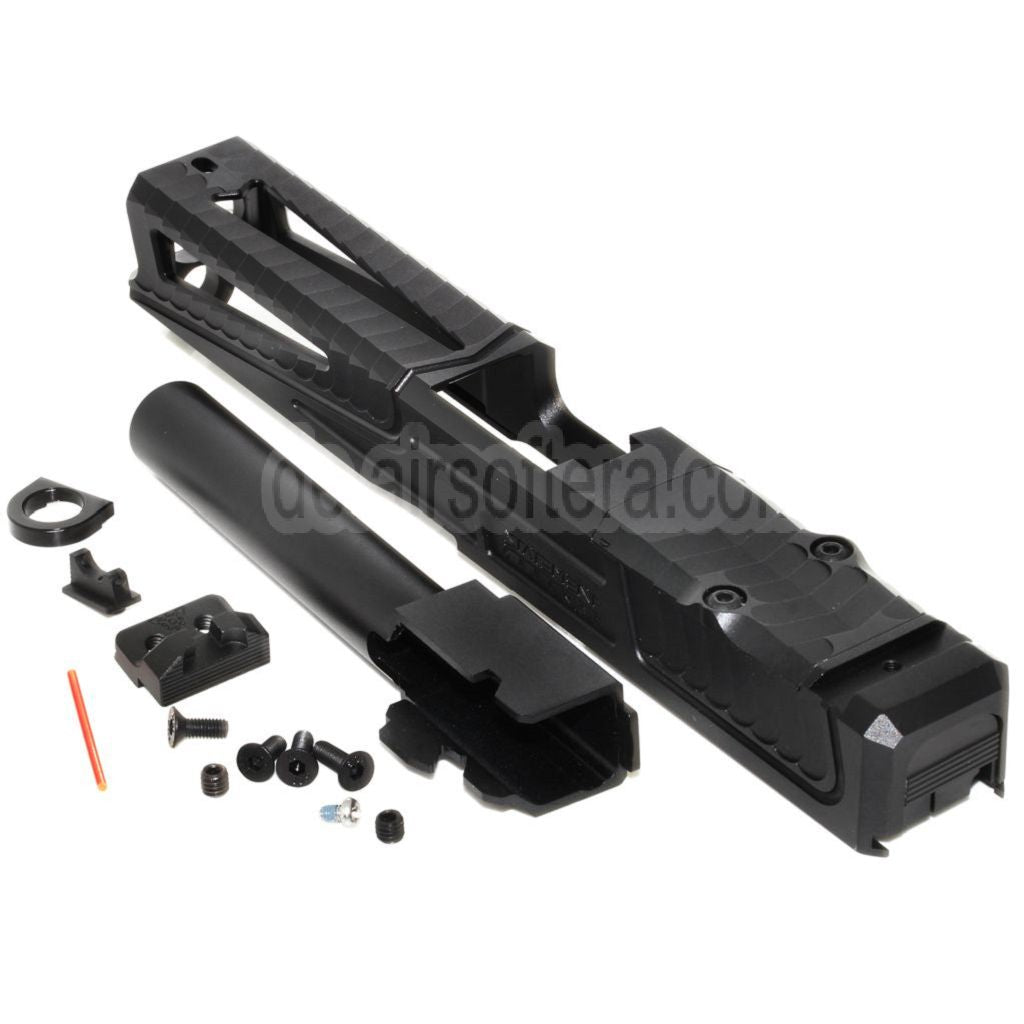 5KU CNC RMR Cut Laufschlitten Set Window Cuts Geeignet für Tokyo Marui G17 Serie GBB Pistolen Airsoft Schwarz