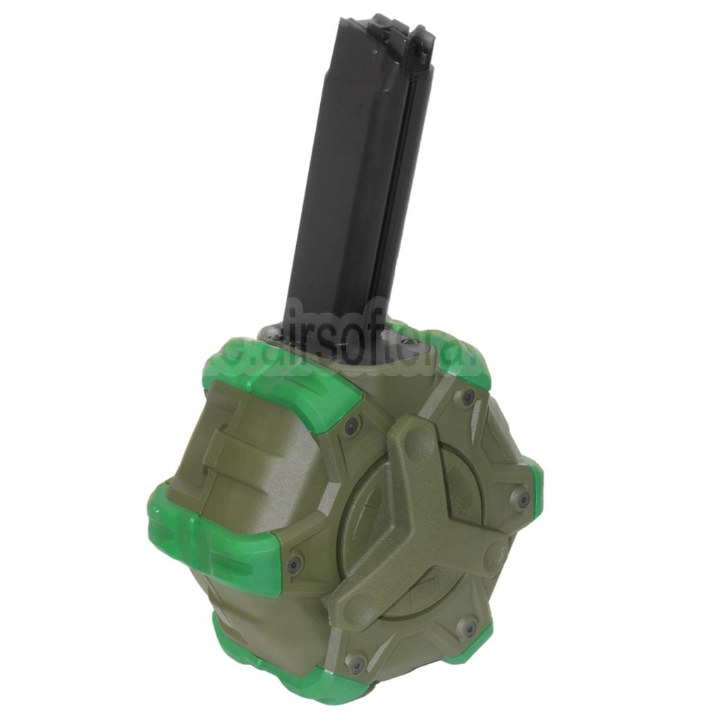 WE (WE-TECH) 350rd Gas Trommelmagazin Geeignet für WE PCC Type 888 888C RARS R5C M4 M16 Serie GBB Gewehre Airsoft