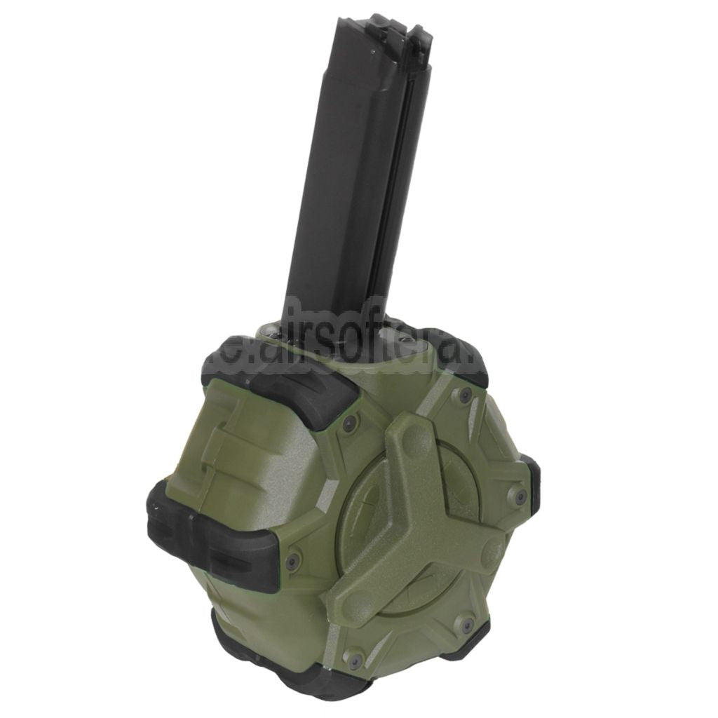 WE (WE-TECH) 350rd Gas Trommelmagazin Geeignet für WE PCC Type 888 888C RARS R5C M4 M16 Serie GBB Gewehre Airsoft