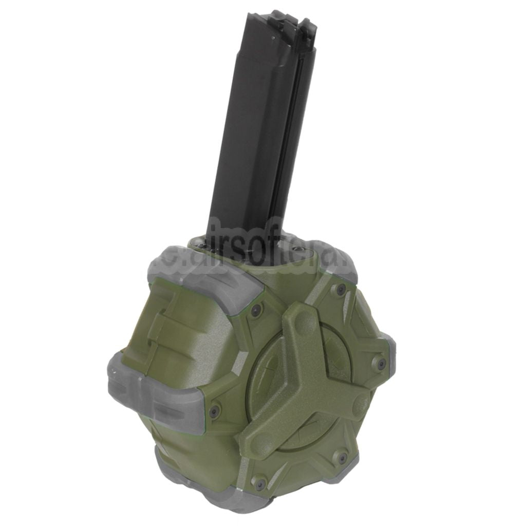 WE (WE-TECH) 350rd Gas Trommelmagazin Geeignet für WE PCC Type 888 888C RARS R5C M4 M16 Serie GBB Gewehre Airsoft