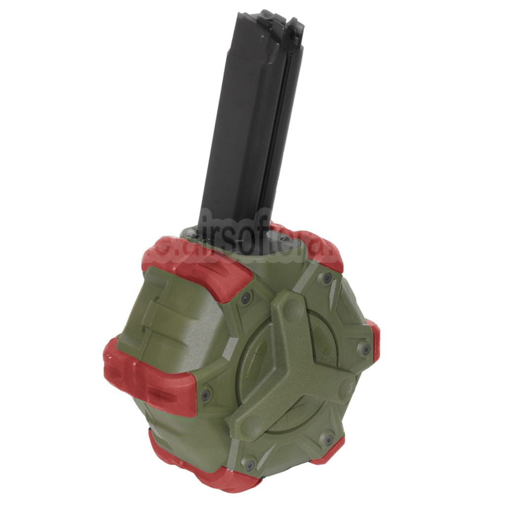 WE (WE-TECH) 350rd Gas Trommelmagazin Geeignet für WE PCC Type 888 888C RARS R5C M4 M16 Serie GBB Gewehre Airsoft