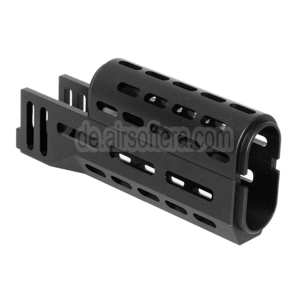CYMA 155mm CNC Aluminum Obere Untere M-LOK Handguard Typ-A Geeignet für E&L CYMA Tokyo Marui AK47 Serie AEG Gewehre Airsoft Schwarz