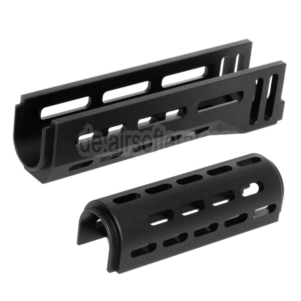 CYMA 155mm CNC Aluminum Obere Untere M-LOK Handguard Typ-A Geeignet für E&L CYMA Tokyo Marui AK47 Serie AEG Gewehre Airsoft Schwarz