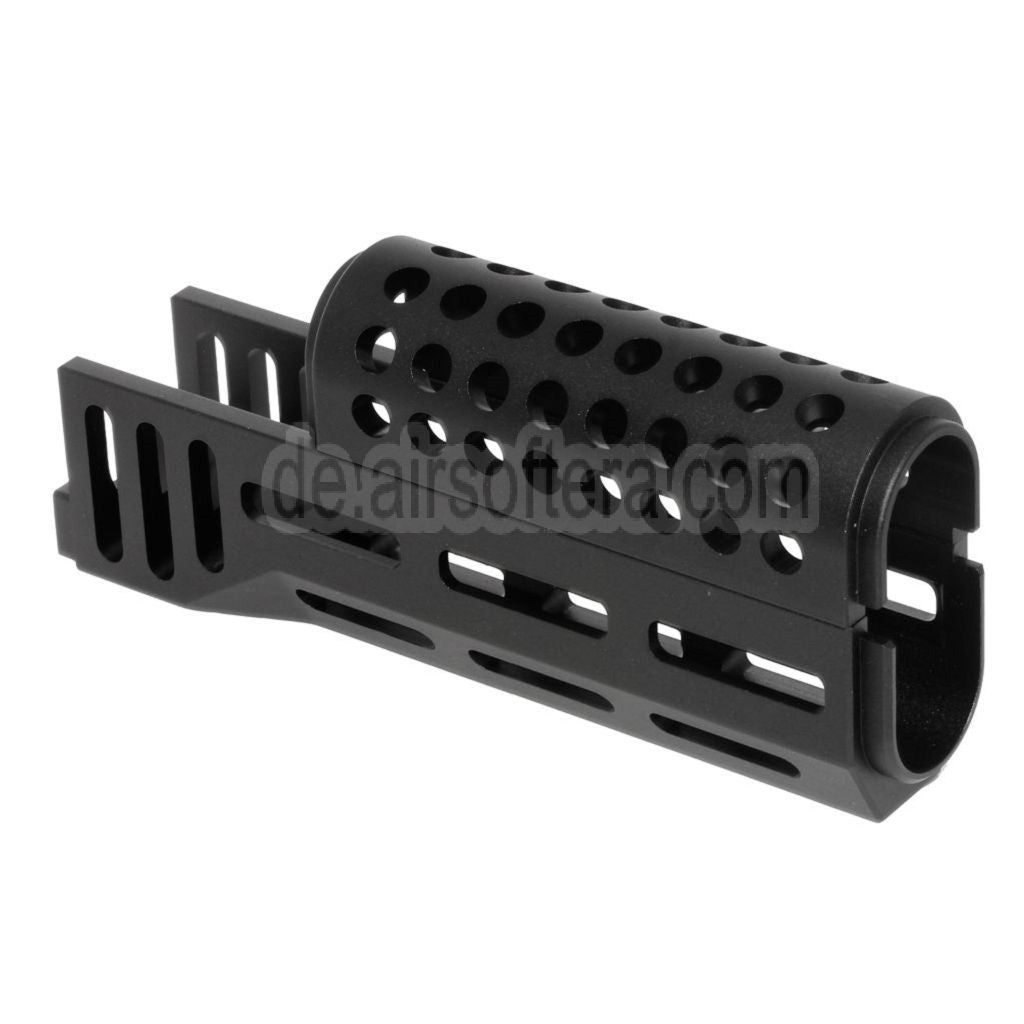CYMA 155mm CNC Aluminum Obere Untere M-LOK Handguard Typ-B Geeignet für CYMA AK47 Serie AEG Gewehre Airsoft Schwarz