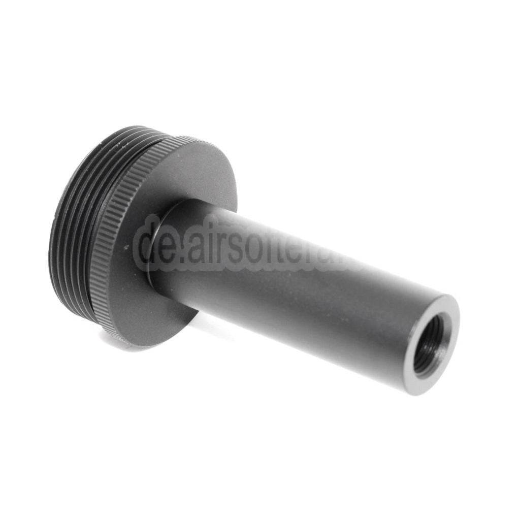 5KU DTK PUTNIK Schalldämpfer Attrappenadapter für Schalldämpfer +36mm CW Gewinde im Uhrzeigersinn schwarz