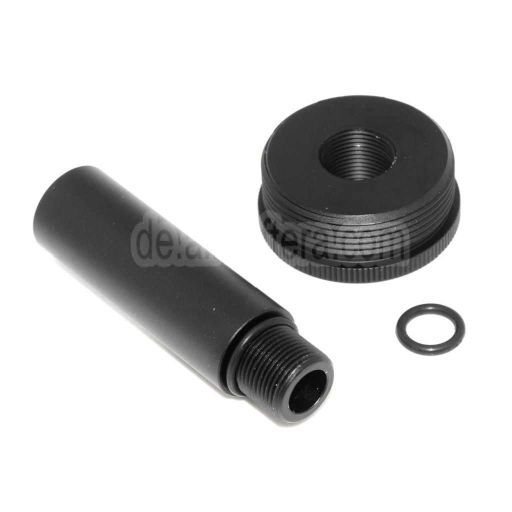 5KU DTK PUTNIK Schalldämpfer Attrappenadapter für Schalldämpfer +36mm CW Gewinde im Uhrzeigersinn schwarz