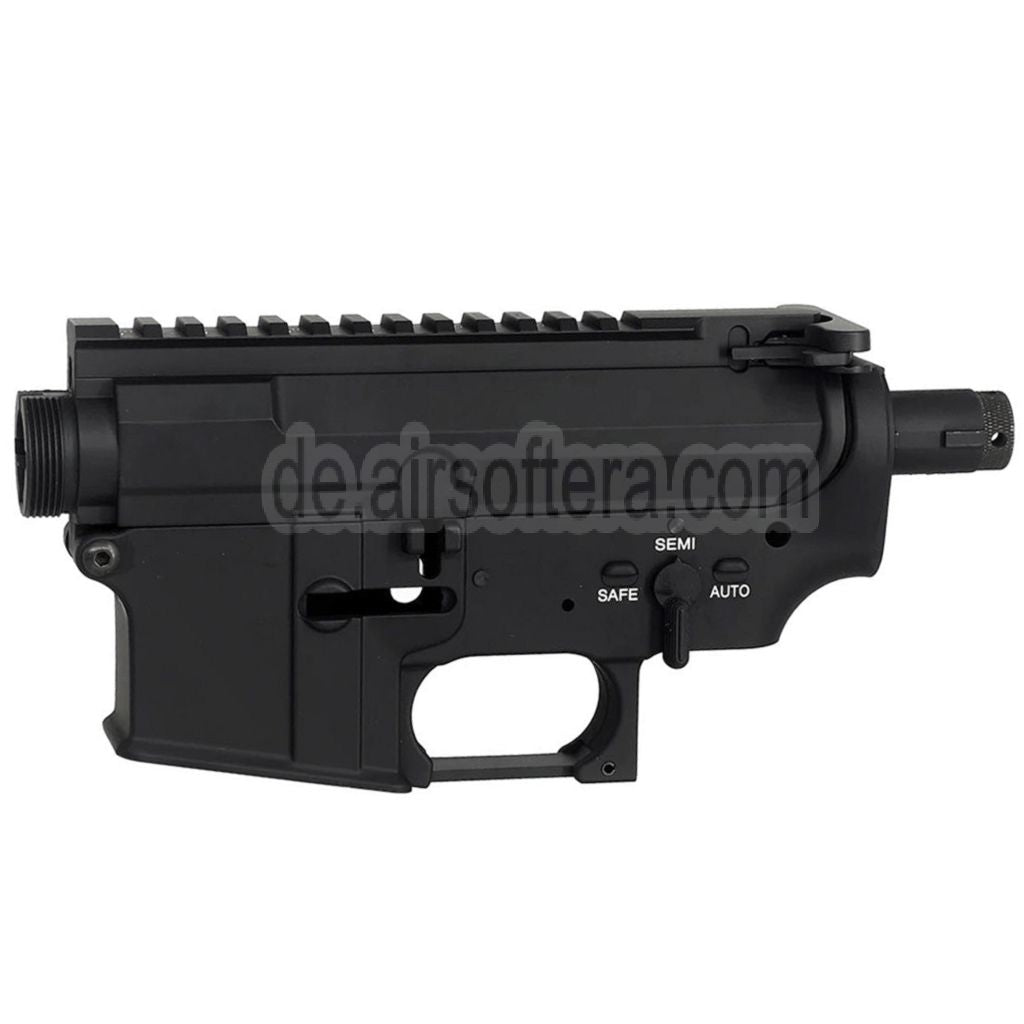 E&C MUR Stil Oberer Untere Metall Körperempfänger mit 20mm Oberschiene Geeignet für E&C Tokyo Marui QD V2 Getriebe M4 M16 Serie AEG Gewehre Airsoft Schwarz