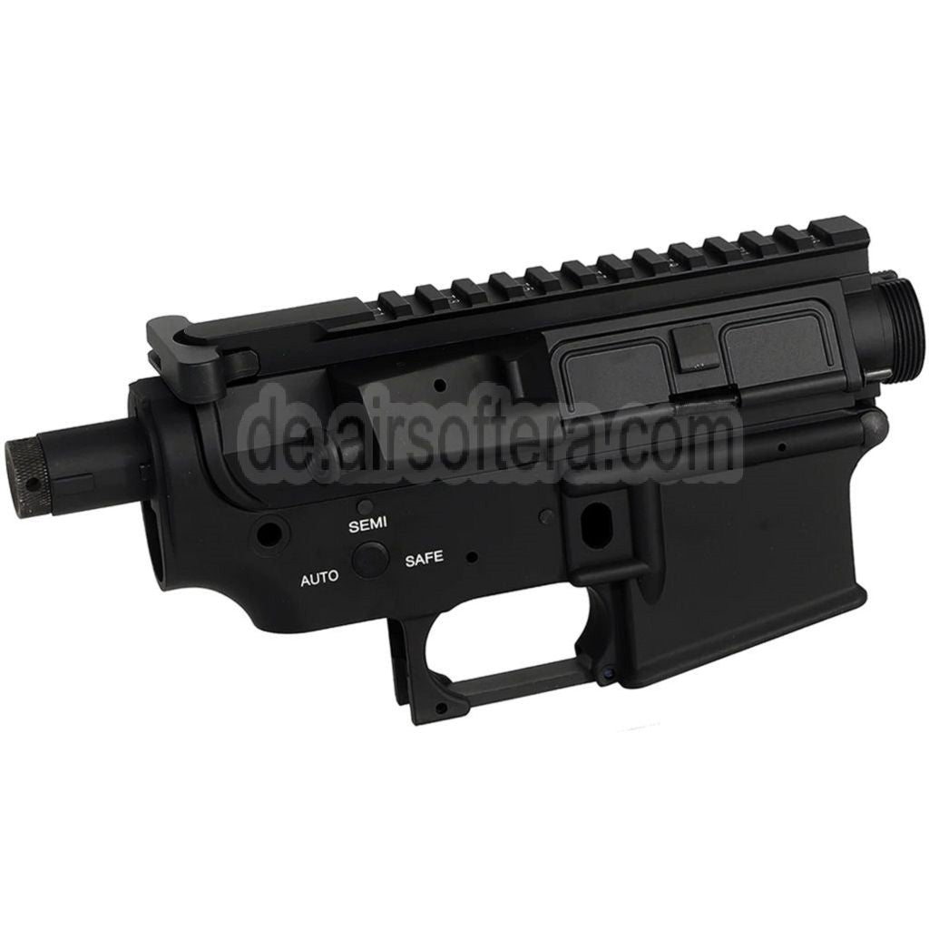 E&C MUR Stil Oberer Untere Metall Körperempfänger mit 20mm Oberschiene Geeignet für E&C Tokyo Marui QD V2 Getriebe M4 M16 Serie AEG Gewehre Airsoft Schwarz