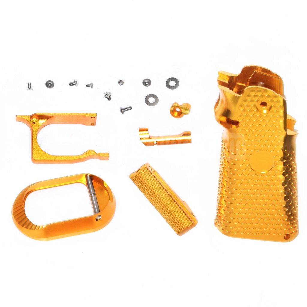 KF Airsoft CNC Aluminum Griff Set Geeignet für ARMY ARMAMENT R501 R601 R603 EMG AW WE Tokyo Marui Hi-Capa Serie GBB Pistolen