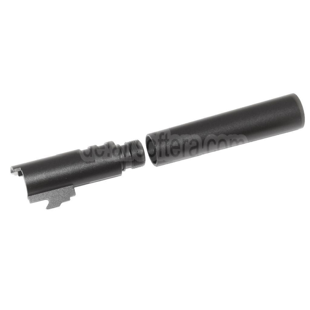 KF Airsoft CNC Aluminum Bull Stild Äußerer Lauf +11mm CW im Uhrzeigersinn Geeignet für AW WE Tokyo Marui Hi-Capa 5.1 GBB Pistolen