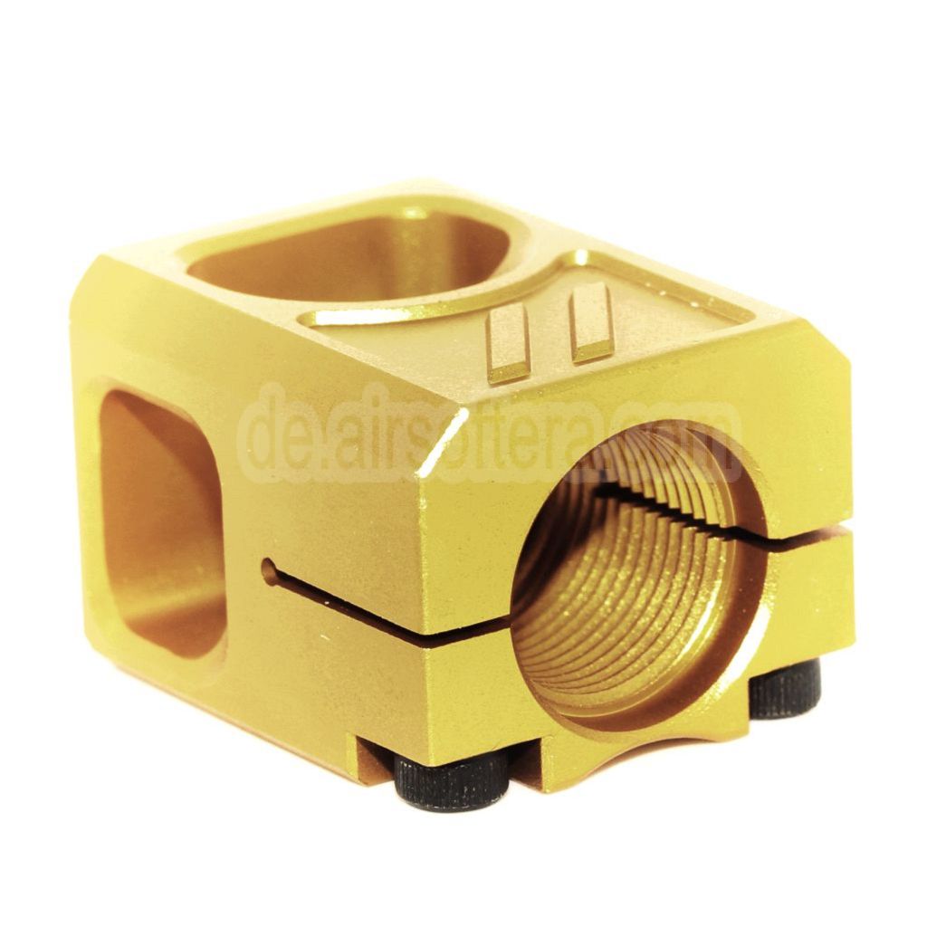 5KU CNC Aluminium Kompensator V2 -14mm CCW gegen den Uhrzeigersinn Geeignet für G17 GBB Pistolen Airsoft