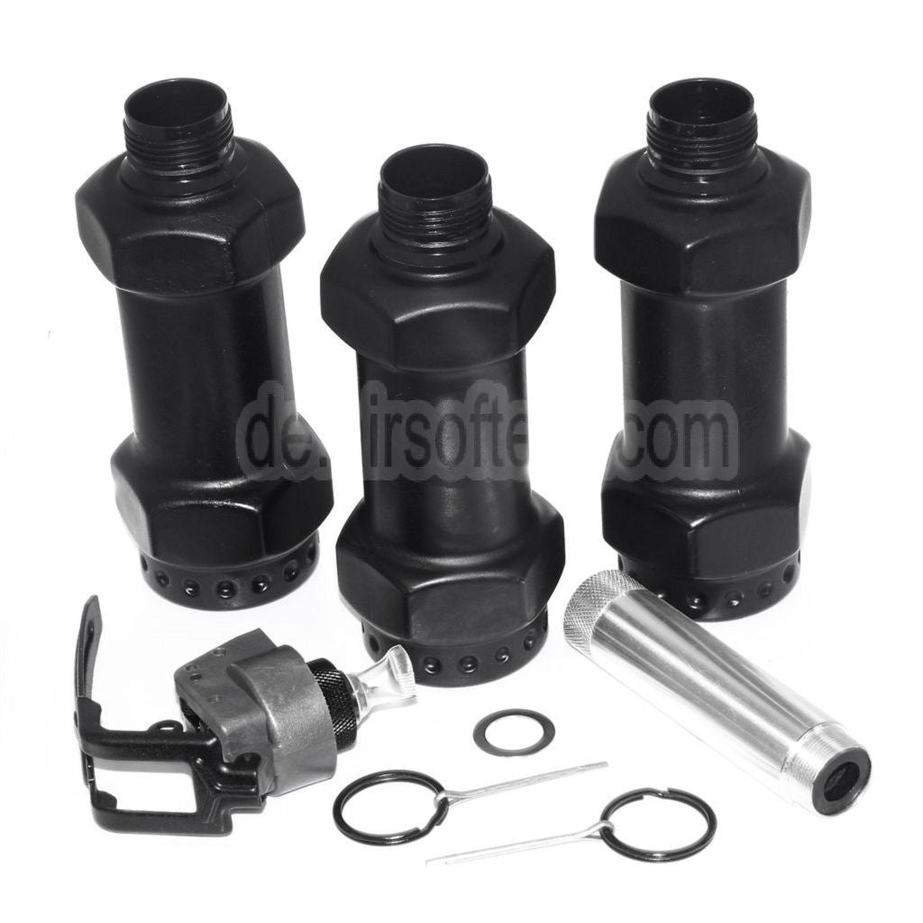 APS HAKKOTSU 3 Stück Thunder B Co2 Schall Granate Dumbbell Stielhandgranate Paket mit Kern