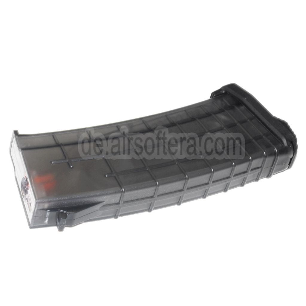 PTS 155rd TPM-AK Mid-Cap Magazin Geeignet für AK Serie AEG Gewehre Airsoft Durchscheinend Schwarz