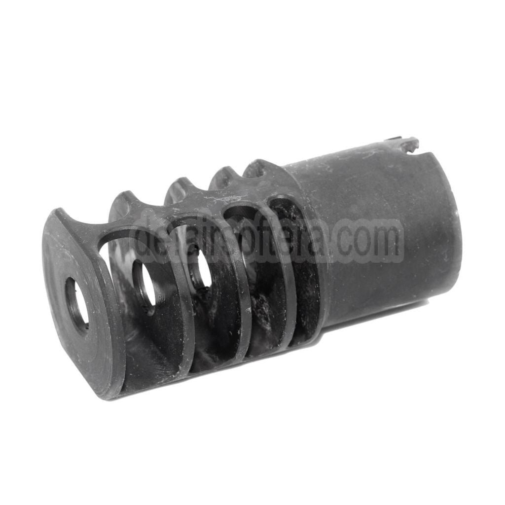 5KU 63mm RRD-4C Mündungsbremse Mündungsfeuerdämpfer Geeignet für +24mm CW Rechtsgewinde Gewehre Airsoft Schwarz