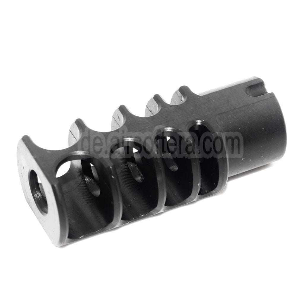 5KU 53mm RRD-4C Slim Mündungsbremse Mündungsfeuerdämpfer Geeignet für -14mm CCW Gegen den Uhrzeigersinn Lauf Gewehre Airsoft Schwarz