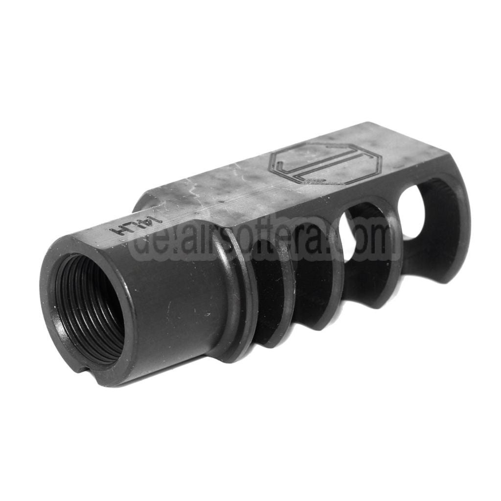 5KU 53mm RRD-4C Slim Mündungsbremse Mündungsfeuerdämpfer Geeignet für -14mm CCW Gegen den Uhrzeigersinn Lauf Gewehre Airsoft Schwarz