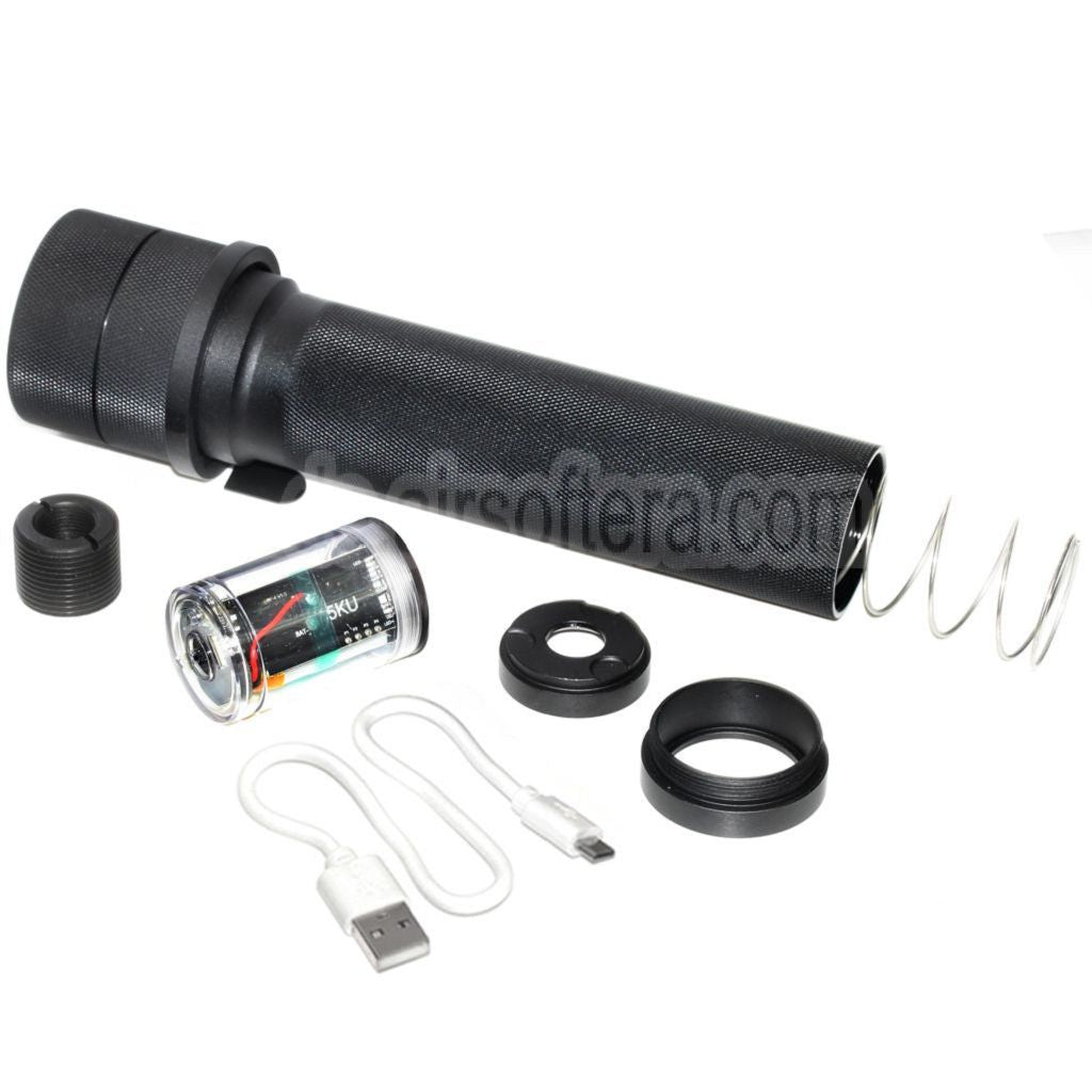 5KU PBS-1 Schalldämpfer mit Spitfire Tracer Geeignet für -14mm CCW Gegen den Uhrzeigersinn Lauf AK Serie Gewehre Airsoft