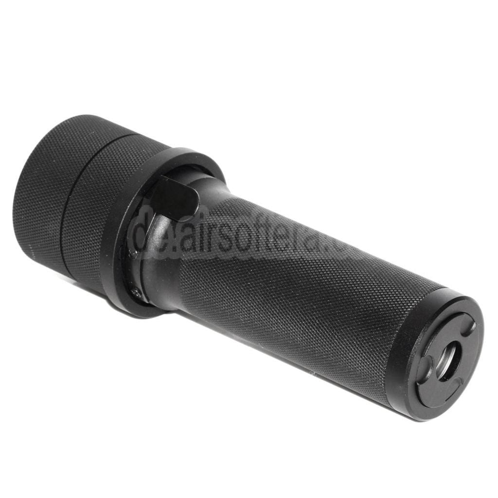 5KU PBS-1 Mini Schalldämpfer mit Spitfire Tracer Geeignet für -14mm CCW Gegen den Uhrzeigersinn Lauf AK Serie Gewehre Airsoft Schwarz