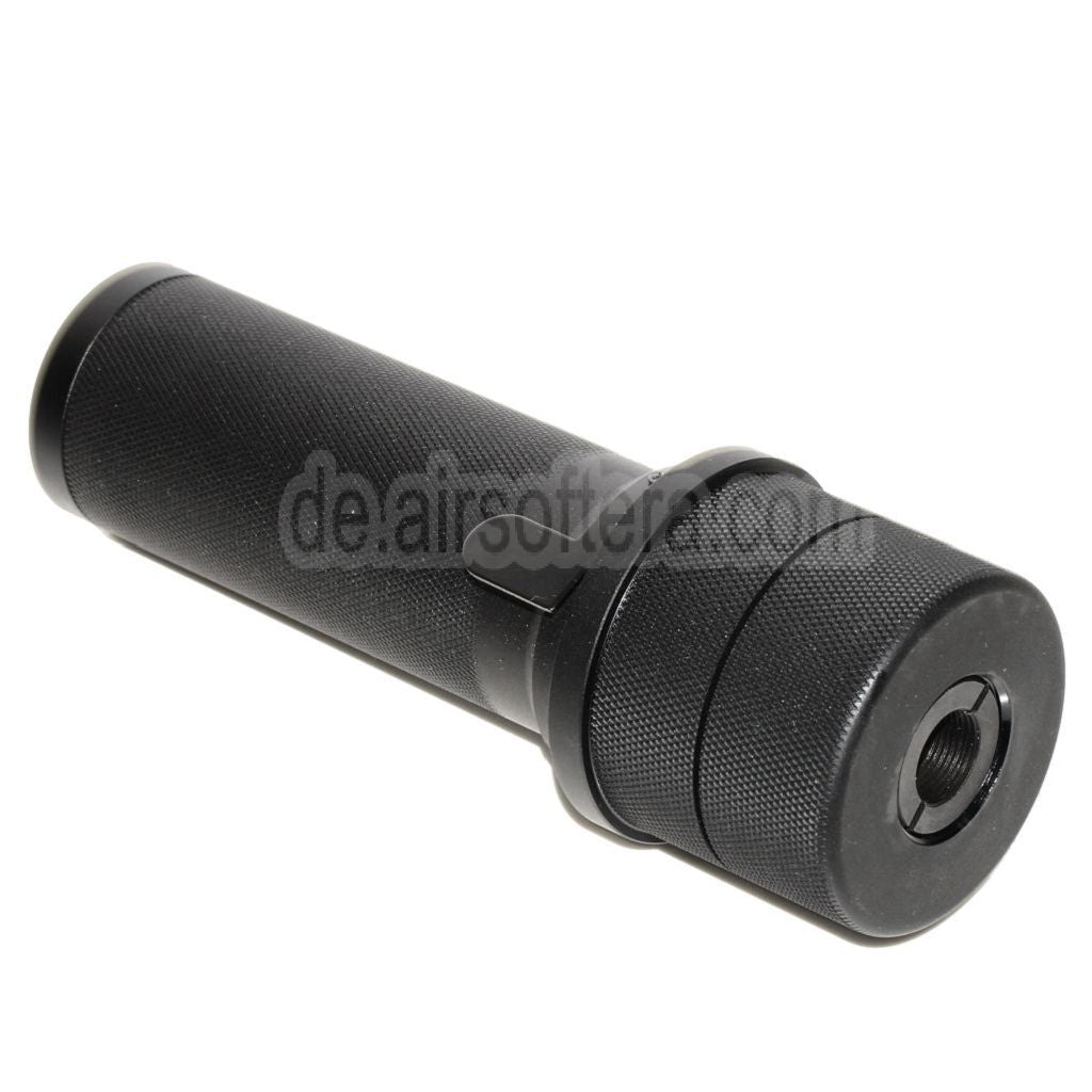 5KU PBS-1 Mini Schalldämpfer mit Spitfire Tracer Geeignet für -14mm CCW Gegen den Uhrzeigersinn Lauf AK Serie Gewehre Airsoft Schwarz